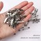 100 Pcs Bar Pins, Silver Brooch Clasp Pin Backs Safety Clasp Brooch for Name Tags Jewelry Making DIY Crafts Badges Mother's Day Gift (25MM/30MM)